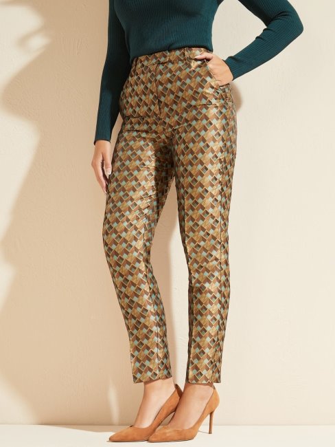 Marciano Pantalon Imprimé All Over Multi Beige Guess