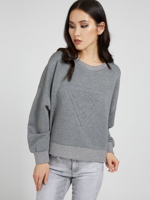 Sweat Gris En Scuba Logo Triangle Guess