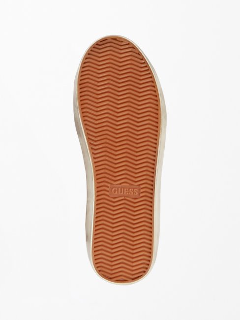 Guess Sneaker Lodi En Cuir Véritable Noir