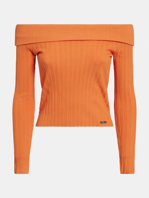 Guess Pull Orange à épaules Dénudées