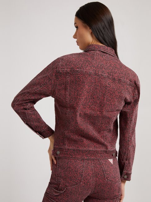 Guess Veste En Jean Coupe Classique Rouge