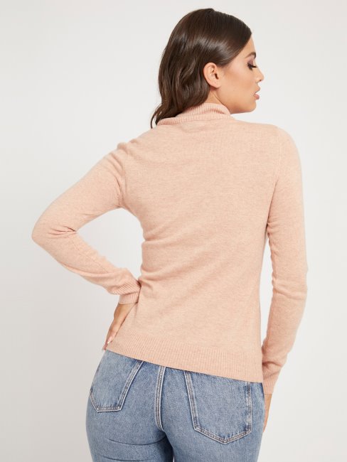 Pull Guess Beige à Col Roulé En Cachemire Mélangé
