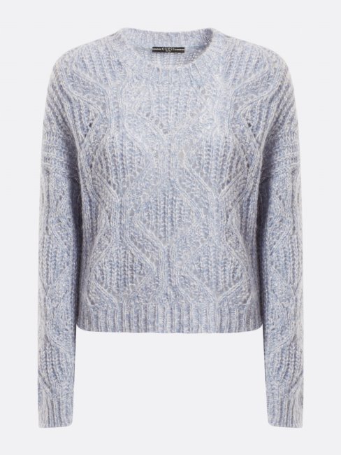 Guess Pull Ajouré Bleu Clair