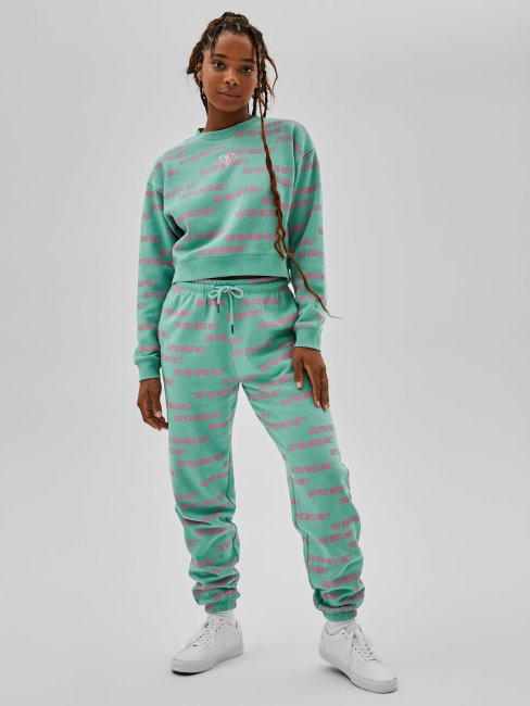 Sweat Court Imprimé All-over Guess Bleu