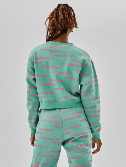 Sweat Court Imprimé All-over Guess Bleu