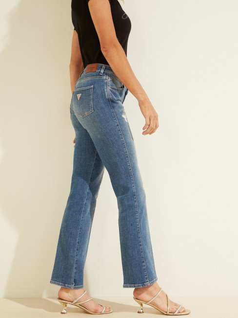 Pantalon En Jean Coupe Slim Bleu Guess Nouvelle Tendance