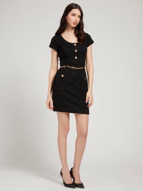 Guess Robe Noire Multi Tweed