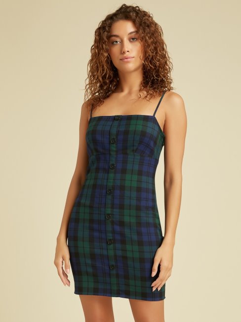 Robe à Carreaux Vert Multi Guess