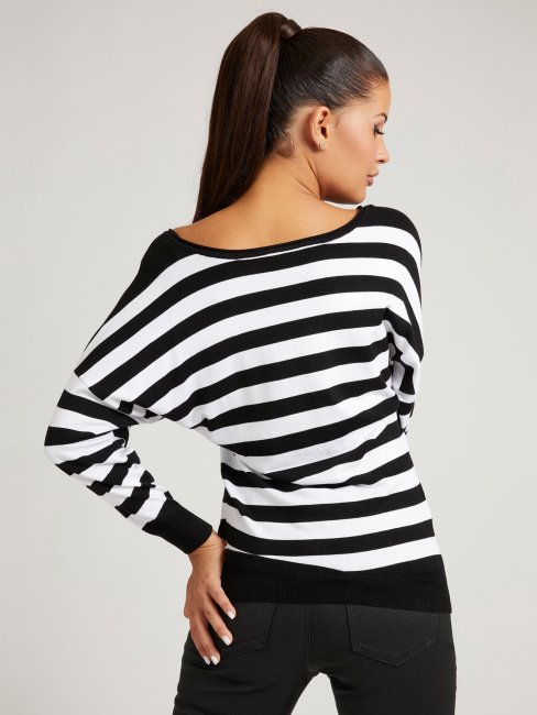 Pull Brodé Logo Guess G à Motif Multicolore