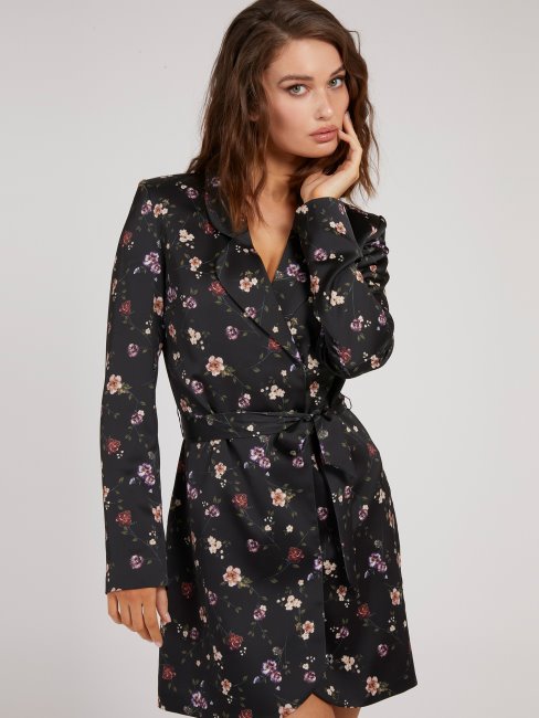 Robe Ceinturée à Imprimé Floral Fantaisie All Over Guess