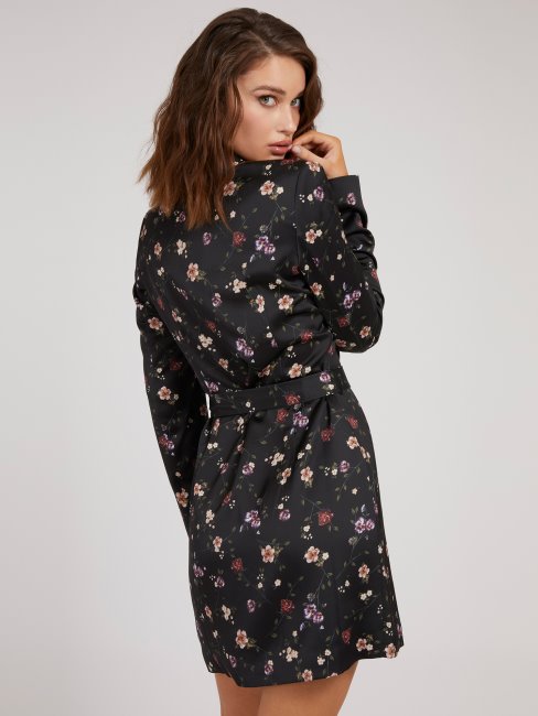 Robe Ceinturée à Imprimé Floral Fantaisie All Over Guess