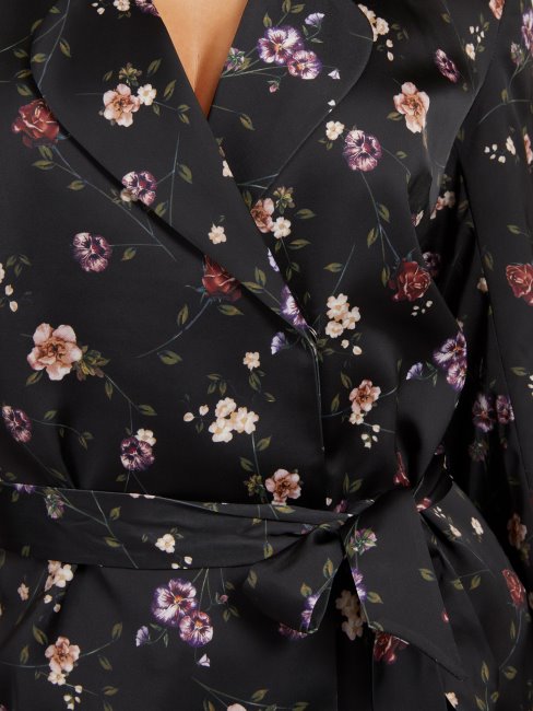 Robe Ceinturée à Imprimé Floral Fantaisie All Over Guess