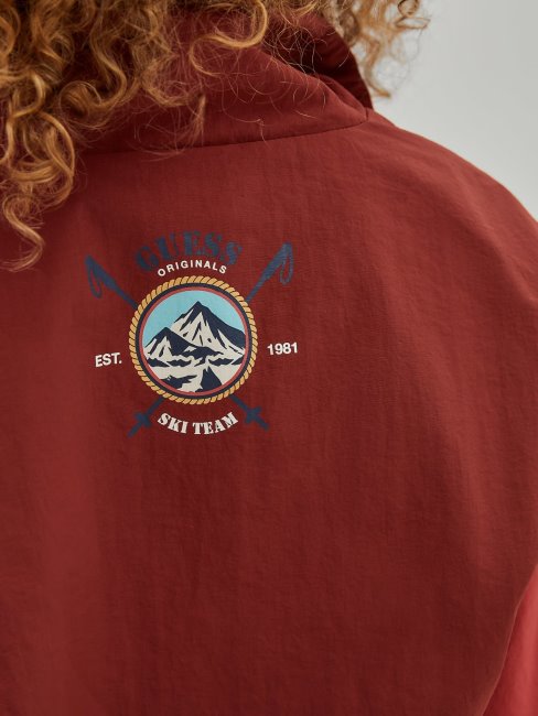 Veste Rouge à Blocs Multicolores Guess