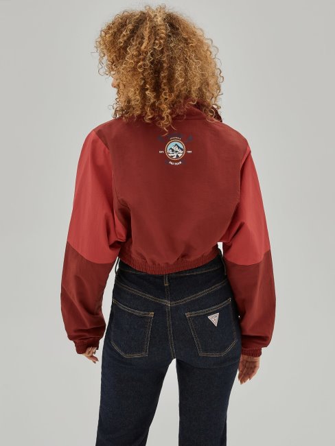 Veste Rouge à Blocs Multicolores Guess