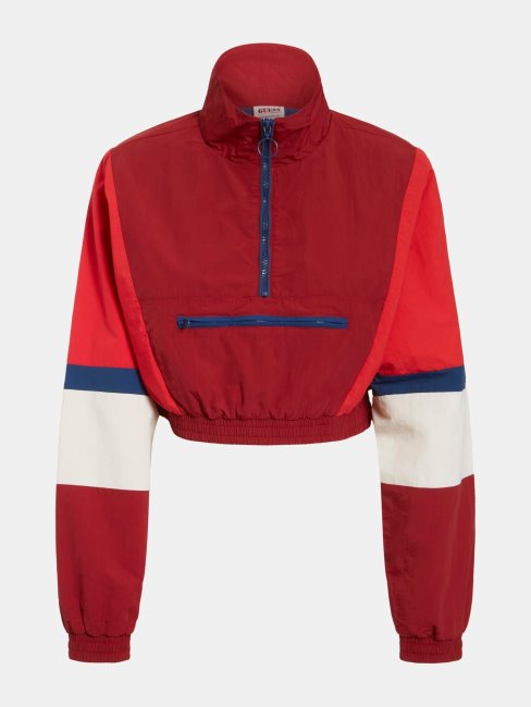 Veste Rouge à Blocs Multicolores Guess