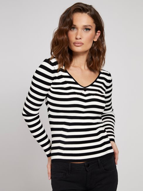 Pull En Viscose Mélangée Motif Guess Multicolore