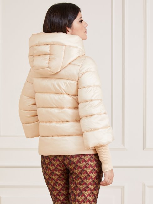 Veste Beige En Satin Matelassé Guess Marciano