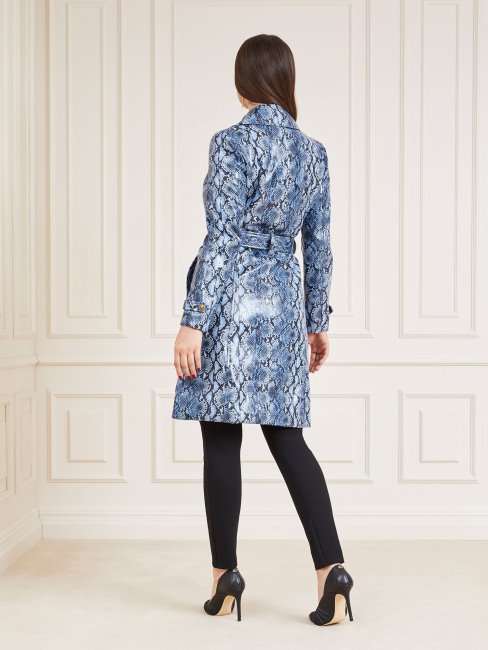 Guess Trench Imprimé Bleu Multi Marciano Phyton