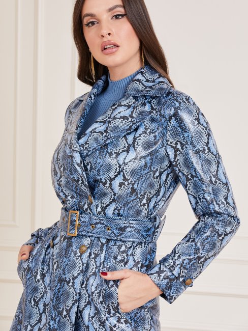 Guess Trench Imprimé Bleu Multi Marciano Phyton