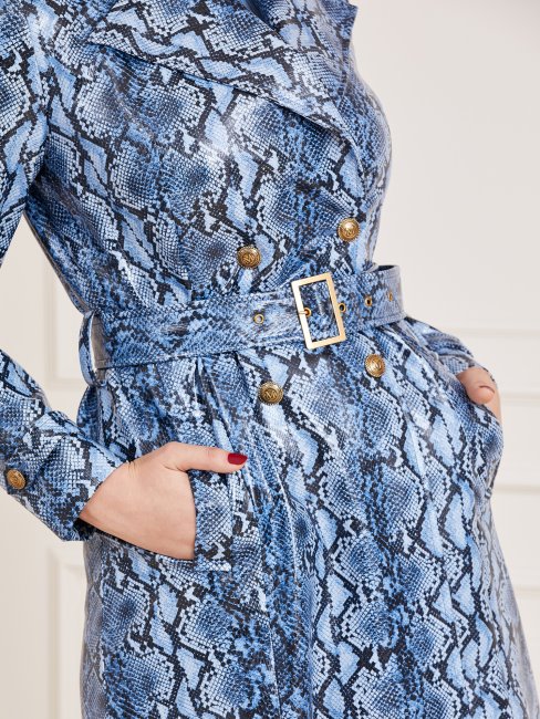 Guess Trench Imprimé Bleu Multi Marciano Phyton