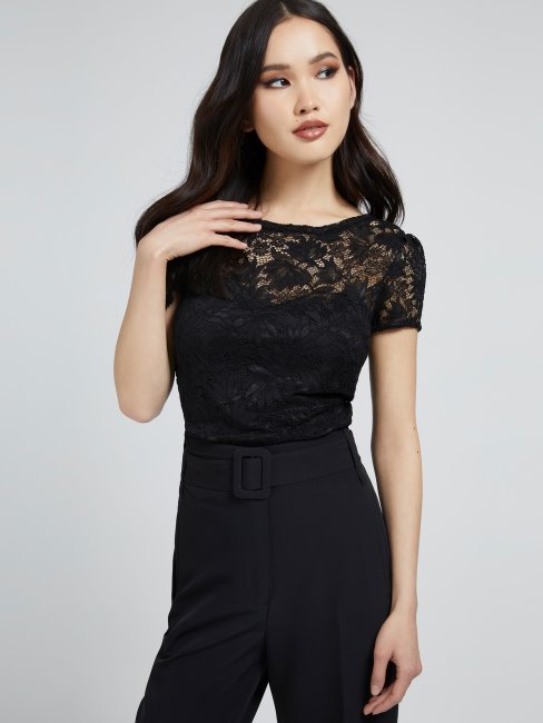Top En Dentelle Noire Guess