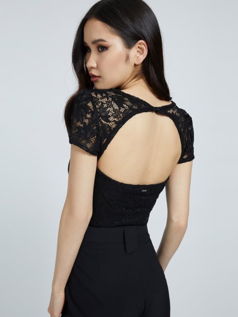 Top En Dentelle Noire Guess