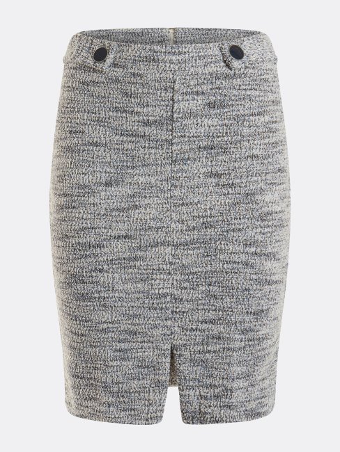 Guess Jupe Mi-longue En Tweed Bleu