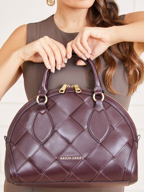 Sac à Main Giorgia Luxe En Cuir Véritable Rouge Guess