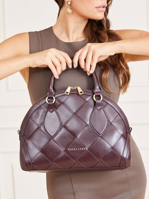 Sac à Main Giorgia Luxe En Cuir Véritable Rouge Guess