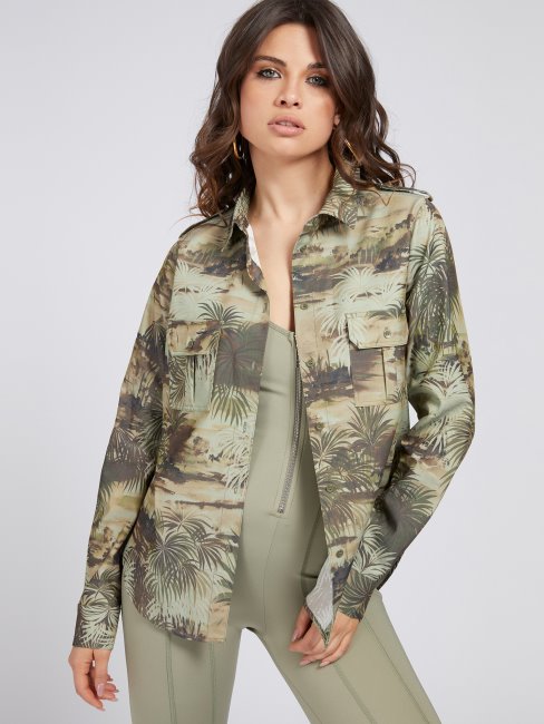 Chemise à Imprimé Camouflage Guess
