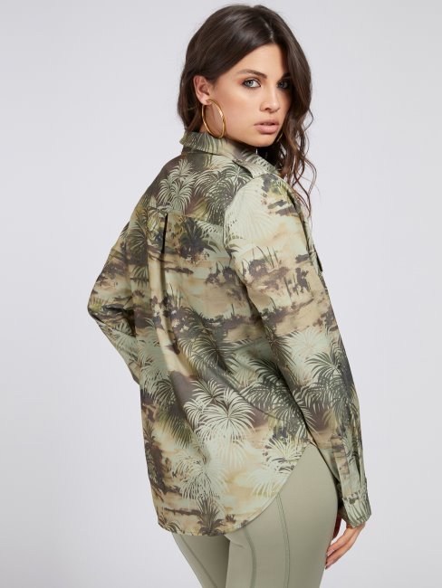 Chemise à Imprimé Camouflage Guess