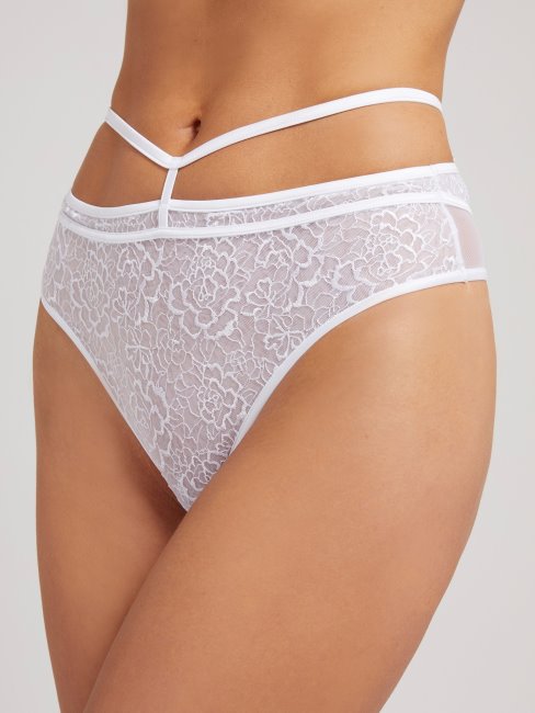 Slip En Maille Brodée Blanche Guess