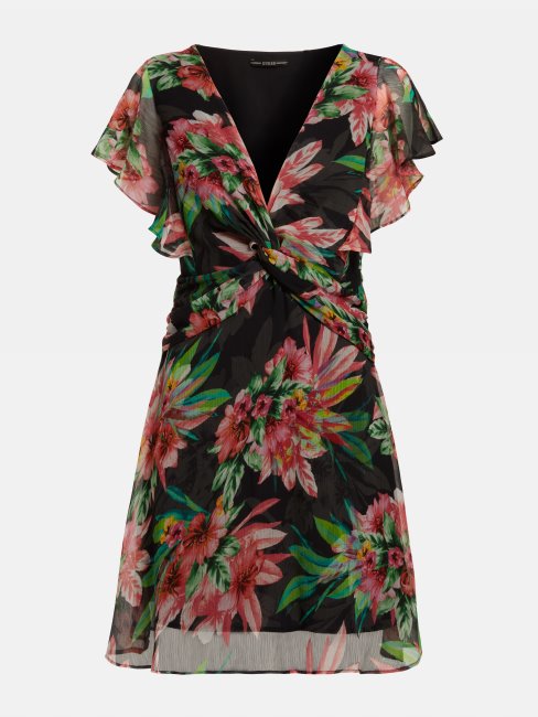 Guess Robe à Volants Imprimé Fantaisie Florale Sur L'ensemble