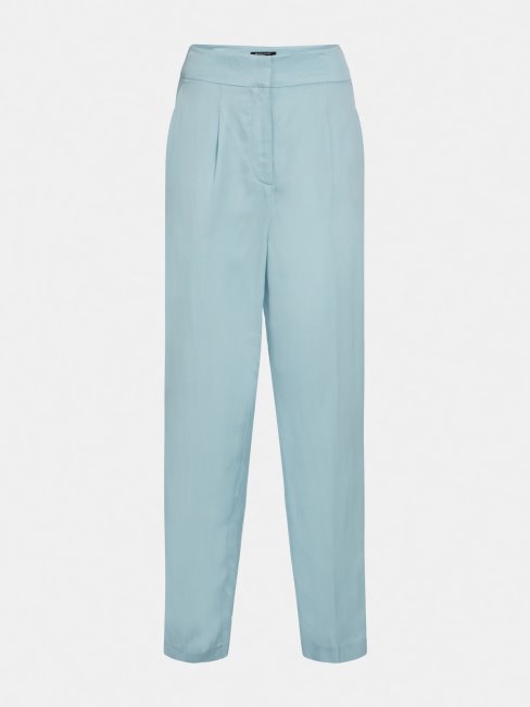 Pantalon En Mélange De Lin Marciano Bleu Clair