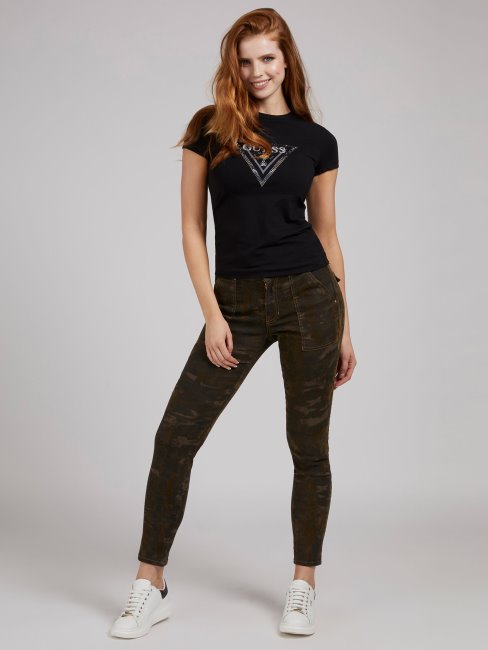 Pantalon Coupé Skinny Camouflage Guess