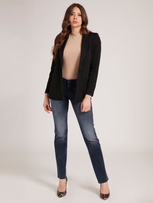 Guess Blazer Noir En Viscose Mélangée