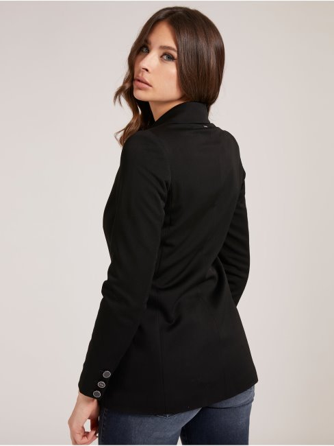 Guess Blazer Noir En Viscose Mélangée