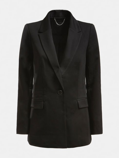 Guess Blazer Noir En Viscose Mélangée