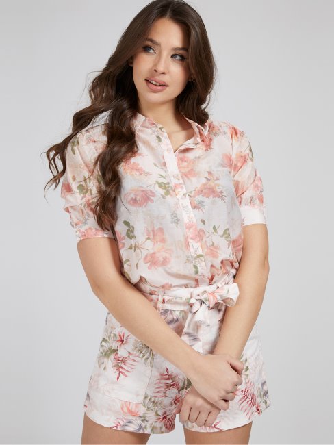 Chemise Imprimée Fleuri Fantaisie Florale Guess