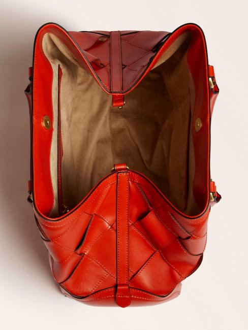 Sac à Main Giorgia Luxe Orange En Cuir Véritable Guess