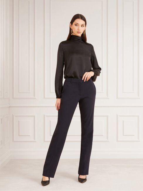 Chemisier En Satin Marciano Noir Guess