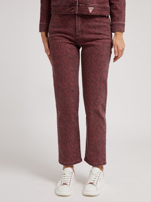 Guess Pantalon En Denim Cargo Rouge