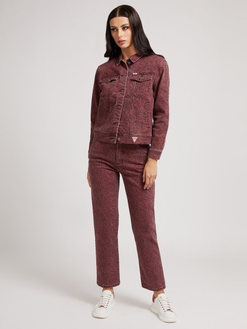 Guess Pantalon En Denim Cargo Rouge
