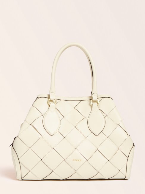 Sac à Main Giorgia Luxe Blanc En Cuir Véritable Guess