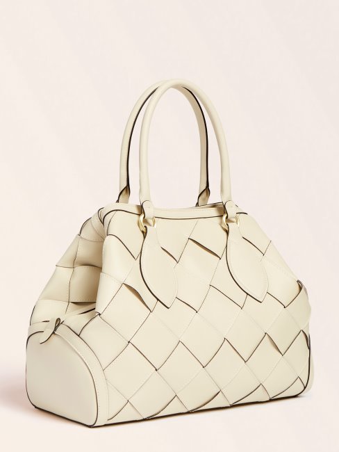 Sac à Main Giorgia Luxe Blanc En Cuir Véritable Guess