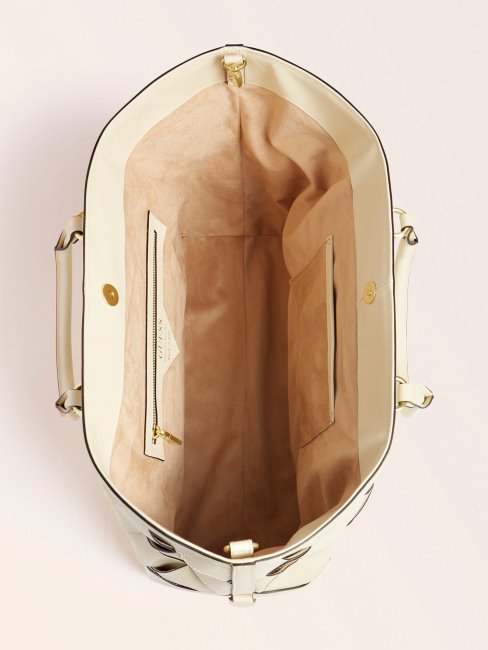 Sac à Main Giorgia Luxe Blanc En Cuir Véritable Guess