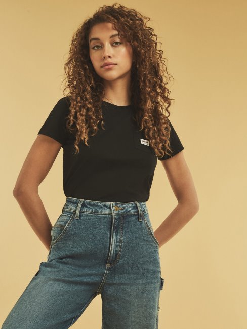Tee Shirt Poche Avant Guess Noir