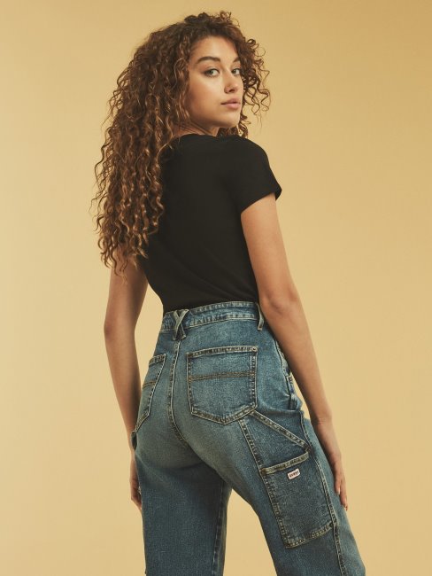 Tee Shirt Poche Avant Guess Noir