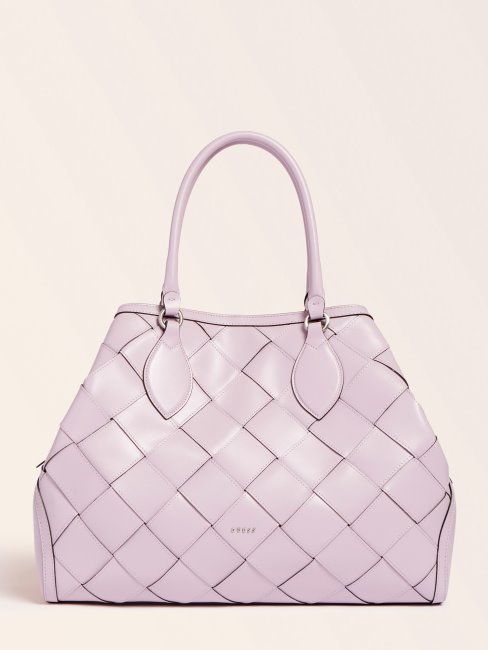 Giorgia Grand Sac à Main De Luxe En Cuir Véritable Lilas Guess