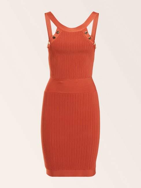 Robe En Maille Marciano Rouge Guess
